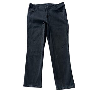 Bandolino Mandie Faded Black Straight Leg Women's Jeans - 16S